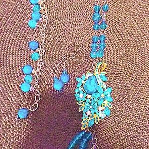 Blue jewelry set